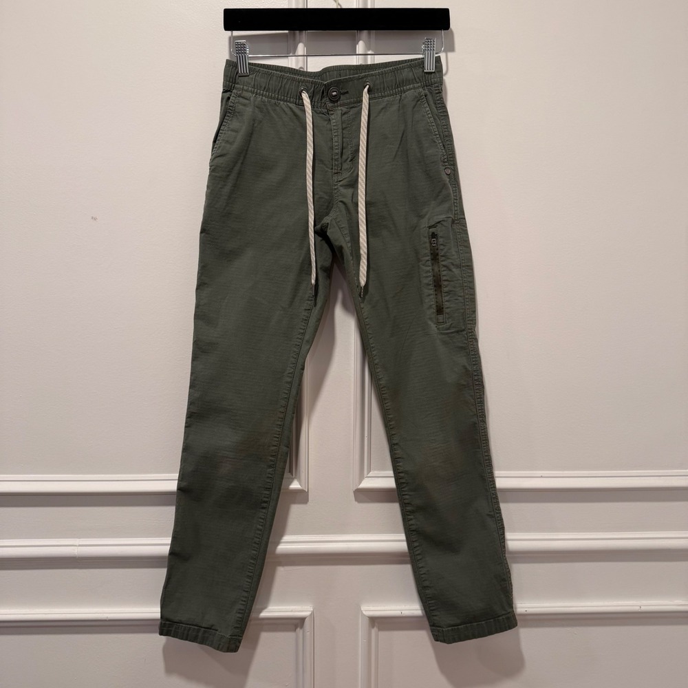 Vuori Men's XS Olive Green Jogger‎ Pants Drawstring Organic Cotton